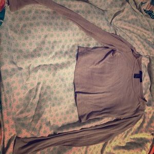 Light brown/ tanish long sleeve cropped shirt